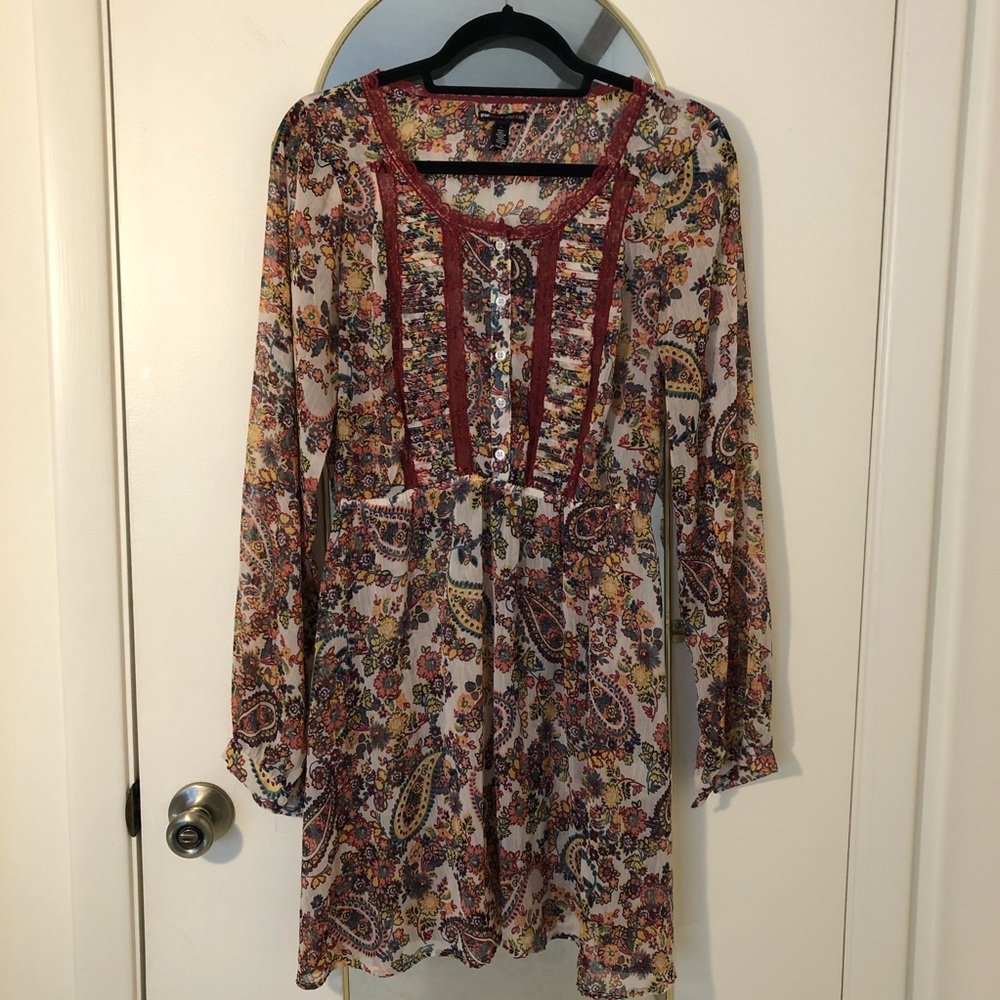 TEEN VOGUE Boho Sheer Midi | L